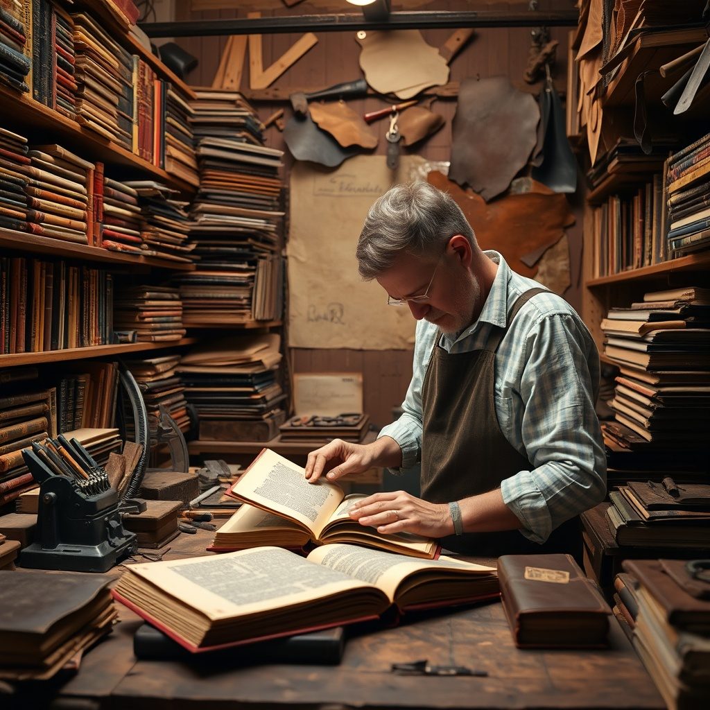 Artisan bookbinding workshop